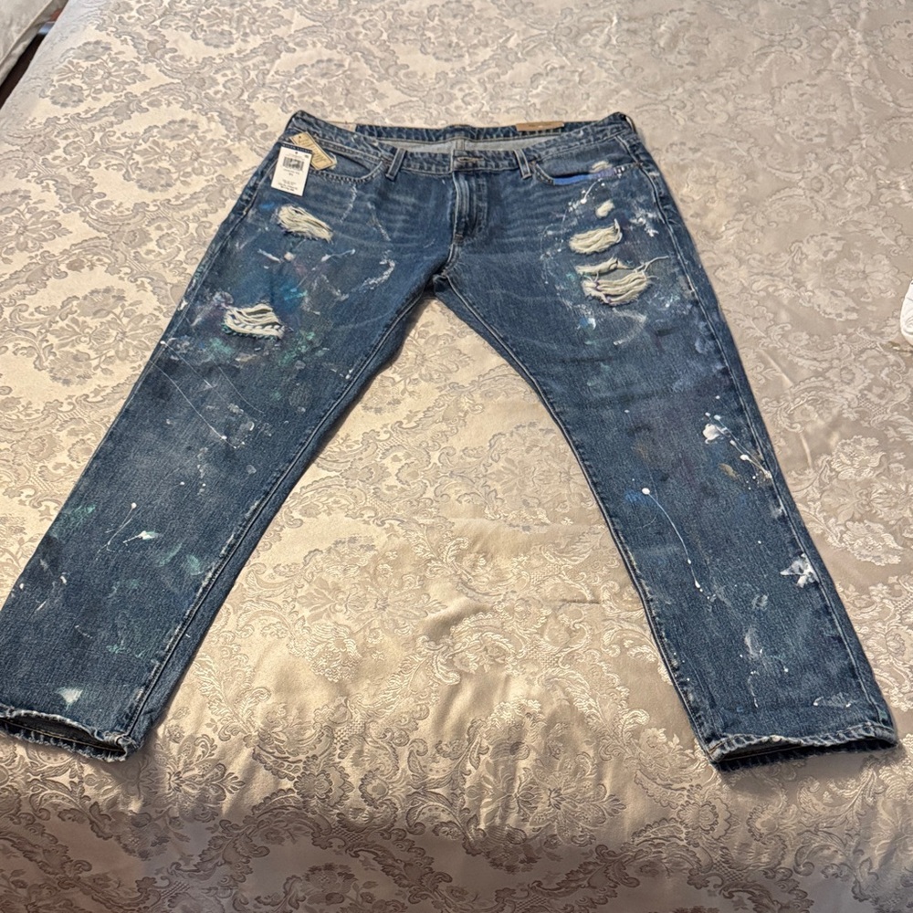 Polo by Ralph Lauren Women's Distressed Blue Jeans